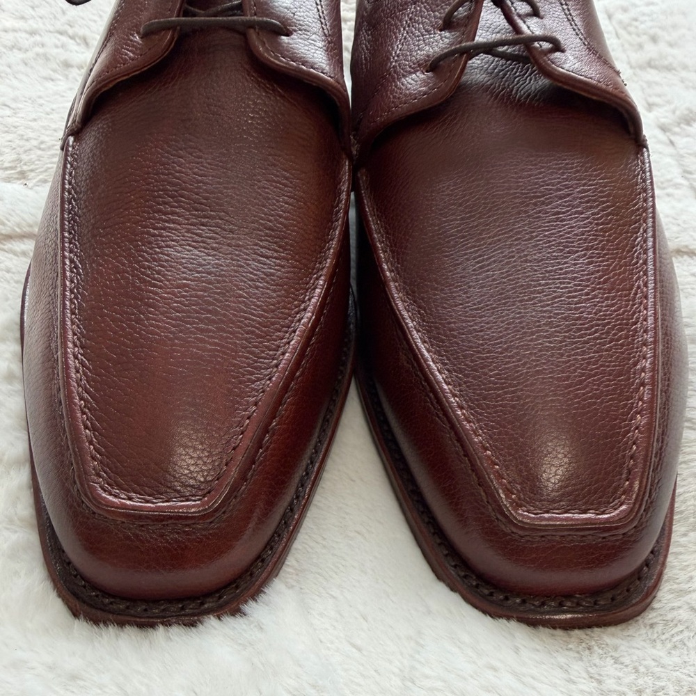 $395 Allen Edmonds Jackson Brown Lace Up Derby Oxford Leather Shoes 11 Wide - Picture 3 of 9